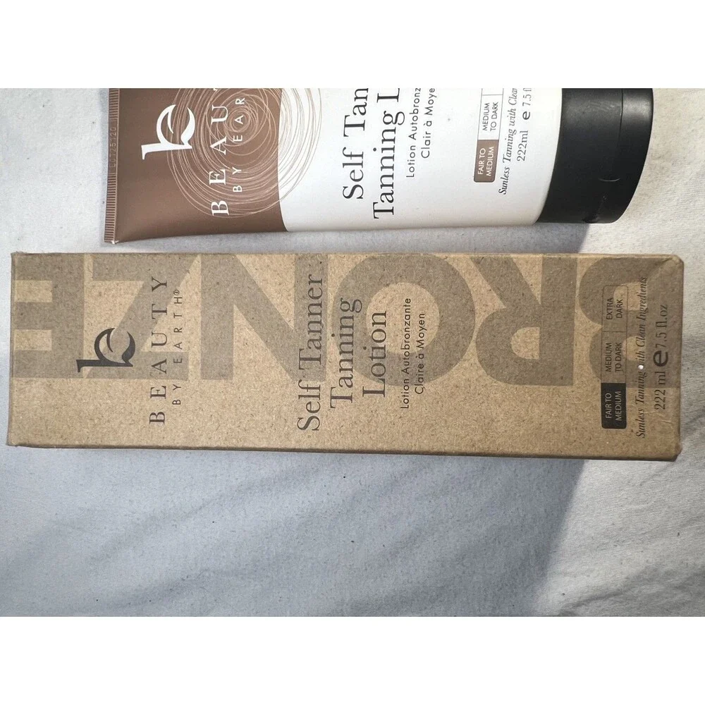 Beauty By Earth Self Tanning Lotion Medium To Dark 7.5 oz New In Box -Ships Free